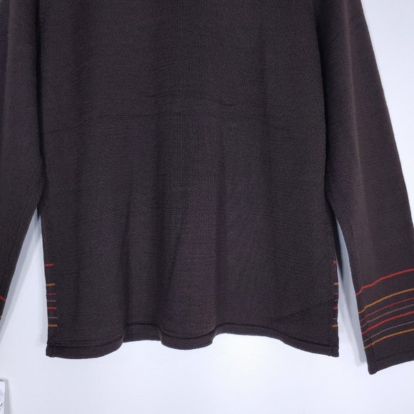 NWT Rafael Brown Striped Cardigan Acrylic & Wool - Picture 9 of 9